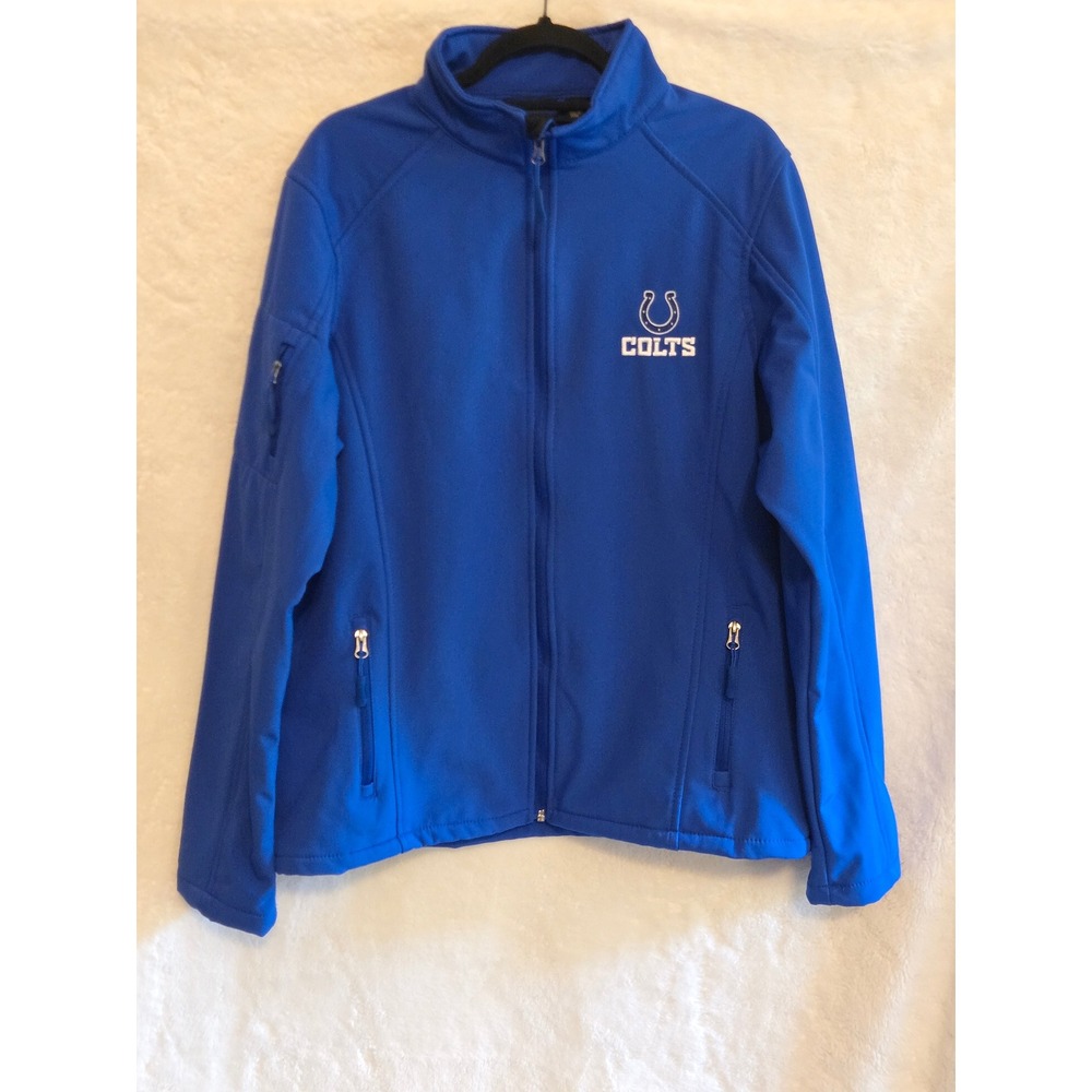 Dunbrooke Indianapolis Colts Womens Large Soft Shell Jacket Blue Full Zip Fleece
